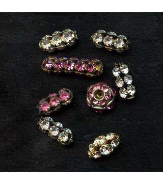 ASSORTED 1920's RHINESTONE BEADS