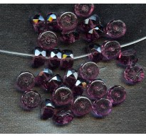 VINTAGE AMETHYST FACETED RONDELLS