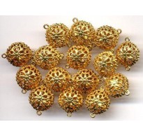 VINTAGE BRASS FILIGREE CONNECTOR BEADS