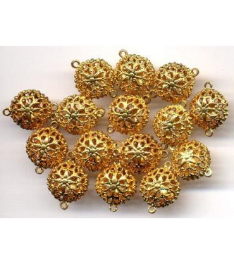 VINTAGE BRASS FILIGREE CONNECTOR BEADS