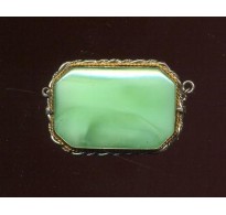 VINTAGE 1920's CENTERPIECE CLASP GREEN