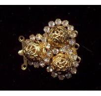 VINTAGE FILIGREE & RHINESTONE CLASP