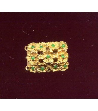 VINTAGE FLORAL GOLDTONE BOX CLASP