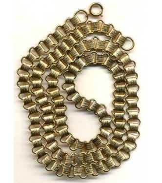 VINTAGE BRASS BOOK CHAIN NECKLACE