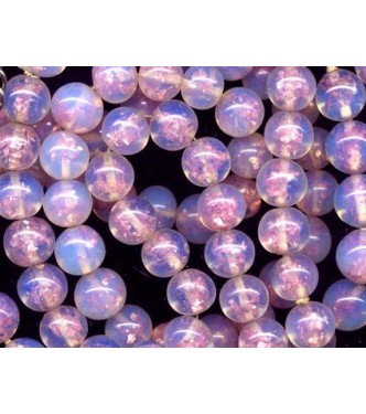 VINTAGE STRAND OF PINK OPALESCENT FOILS