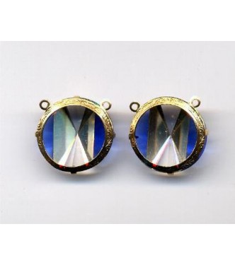 VINTAGE CRYSTAL STONES SET IN 1920'S BEZEL