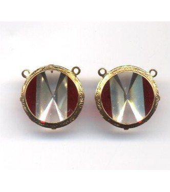 VINTAGE CRYSTAL STONES SET IN 1920'S BEZEL