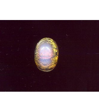 VINTAGE GOLD FOIL & OPALESCENT SCARAB